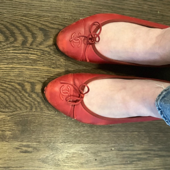 Chanel Ballet Flats - gorgeous red! - Picture 8 of 8
